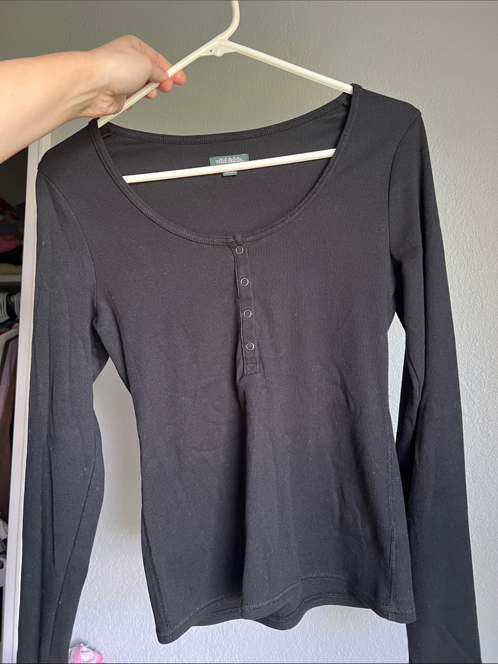 Black Long Sleeve Top